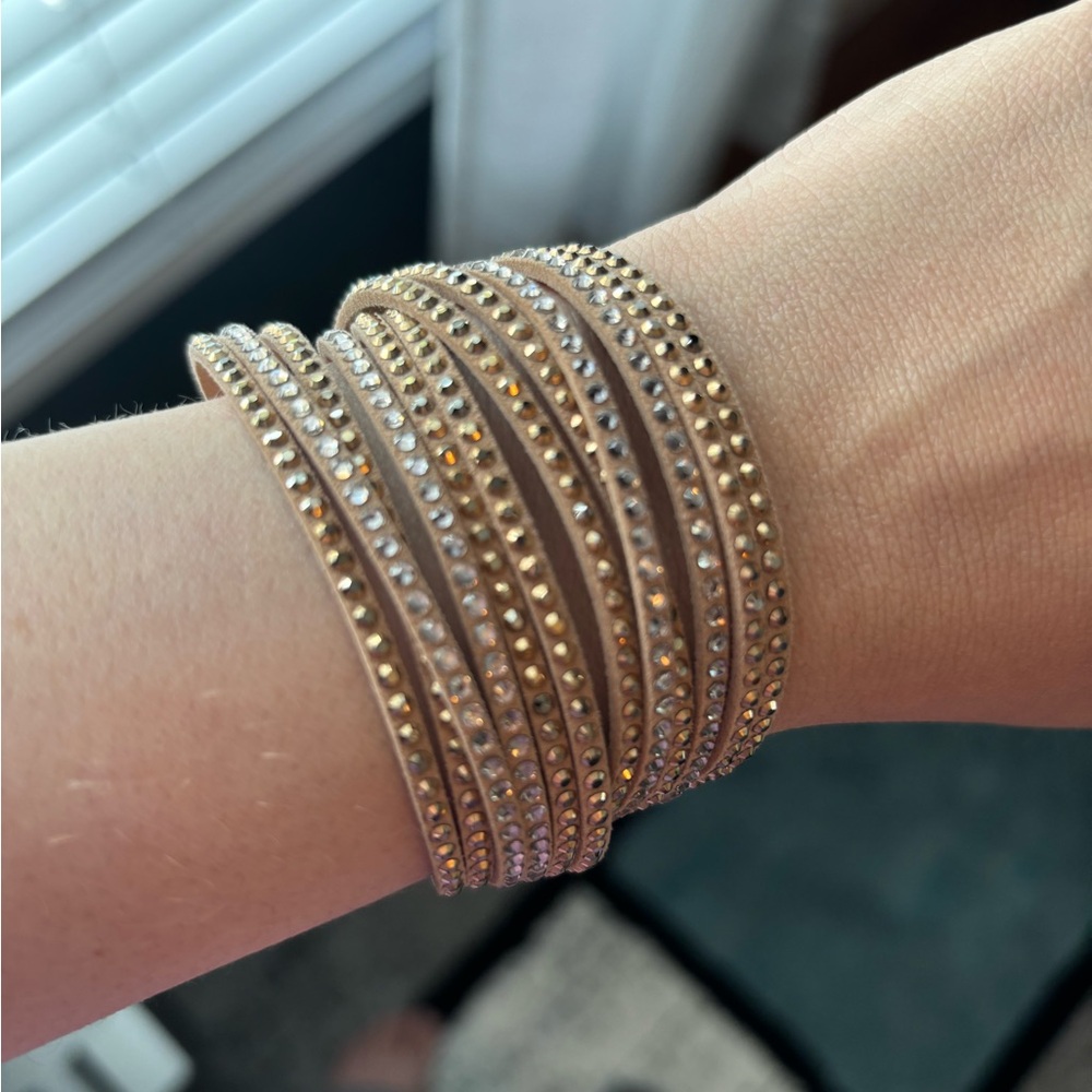 Swarovski Slake Bracelet- tan
